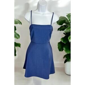 Urban Outfitter Blue Retro Y2K Dress Sz XS Sleeveless Skater 90's Aesthetic